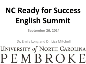 NC Ready for Success English Summit