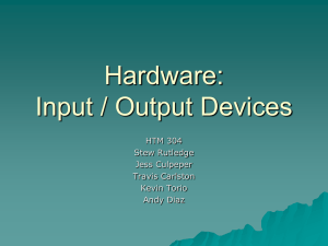 Hardware: Input / Output Devices