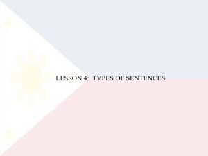 Chapter 4 Sentence. struc