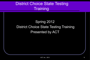 Colorado ACT Assessment: Questions and Answers