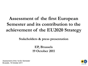 Assessment of the first European Semester and its contribution to