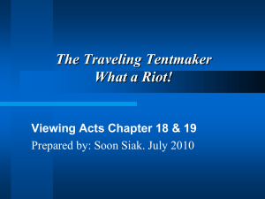 ACTS CHAPTER 18 & 19