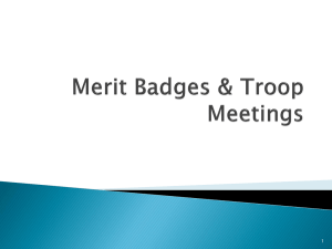 Merit Badges & Troop Meetings