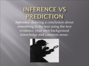 INFERENCE VS PREDICTION