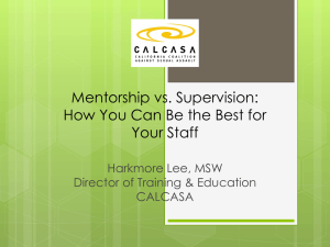 Mentorship vs. Supervision: How You Can Be the Best for Your Staff