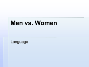 Men vs. Women - Macmillan Academy
