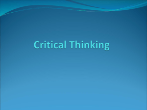 Critical Thinking