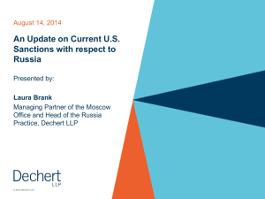 An Overview of the Current U.S. Sanctions Regime with respect to
