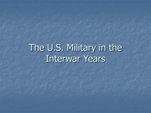 The U.S. Military in the Interwar Years