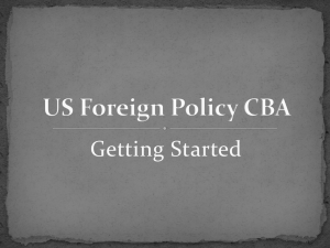 US Foreign Policy CBA