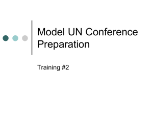 Model UN Conference Preparation Training #2