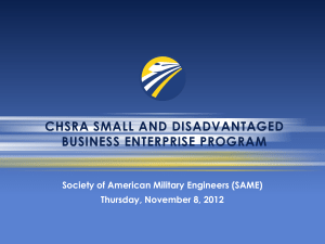 sb/dbe program components - The Society of American Military