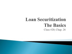 Loan Securitization Basics