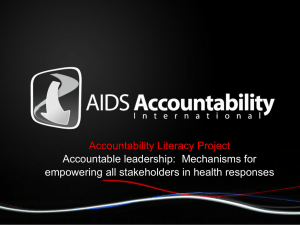 Accountability Literacy PowerPoint - AIDS Accountability International
