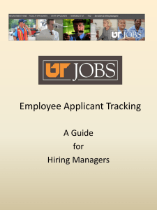 Jobs at UT Employee Applicant Tracking