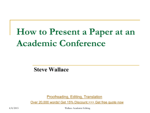 “How to present a papers at an academic conferences”