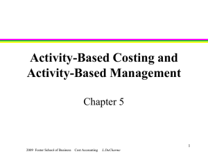 Activity-Based Costing and Activity