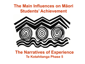 The Main Influences on Māori Students