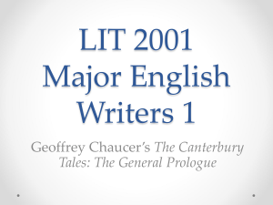 The General Prologue PowerPoint