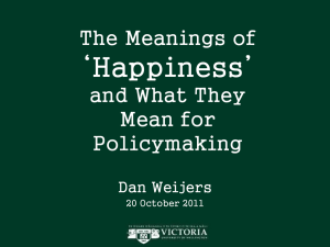 Happiness and policymaking