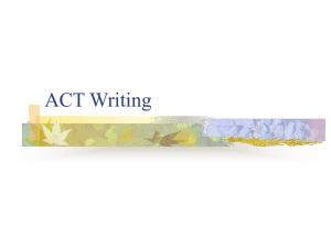 ACT Writing - Central High School