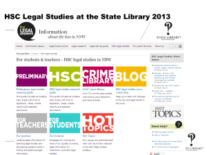Legal Studies Research Guide presentation