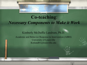 Co-teaching - University of Louisville