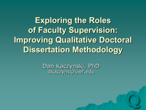 Faculty Assessment of Doctoral Student Research: Conceptions of