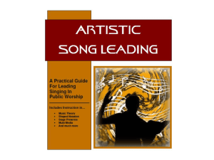 Artistic Song Leading (Lesson 5)