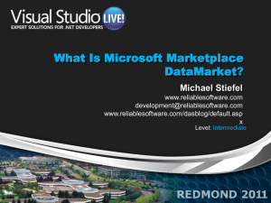 What is Microsoft Marketplace DataMarket?