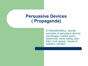 SPI 0701.5.4 Persuasive Devices (aka Propaganda)