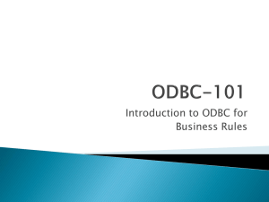 ODBC-101 - LuisGomez.NET