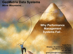 GeoMetrix Performance Management Best Practices