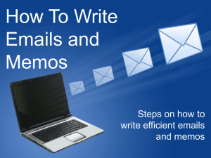 here - How To Write E-mail Messages & Memos