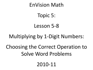 How can I choose the correct operation to solve word problems?