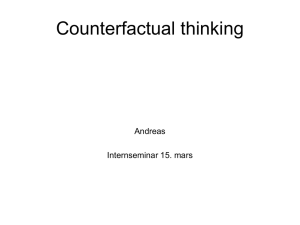 Counterfactual thinking