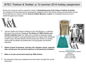 BTEC `Fashion & Textiles` yr 12 summer 2014 holiday assignment