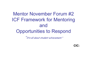 Mentor September Forum #2 ICF Framework for Mentoring