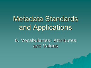 Metadata Standards and Applications