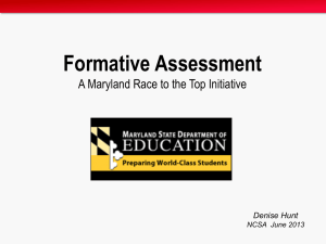 Maryland Formative Assessment NCSA June 20-21 2013