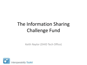 The Information Sharing Challenge Fund