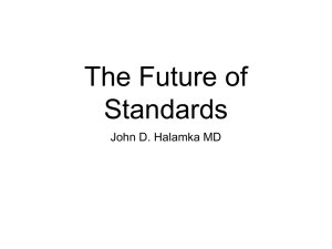 The Future of Standards John D. Halamka MD HITSC Workplan