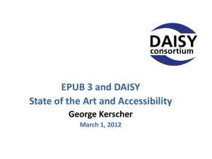 EPUB 3 - State of the Art and Accessibility