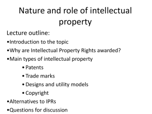 Nature and role of intellectual property