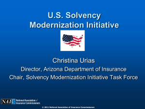 US Solvency Modernization Initiative