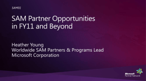 SAM01: SAM Partner Opportunities in FY11 and Beyond
