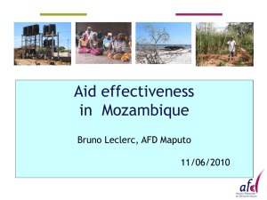 AFD presentation: Aid Effectiveness in Mozambique