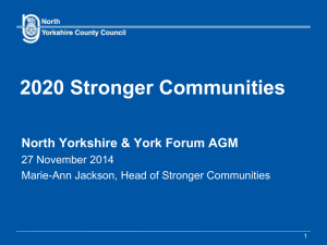 The County Council`s Stronger Communities Programme