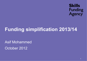 Funding Simplification 2013/14