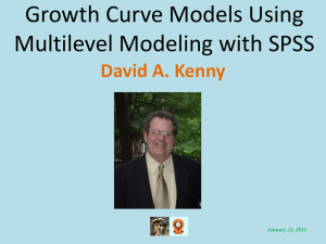 Growth Curve Model - of David A. Kenny